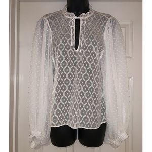 Alice & Olivia Julius Blouson Sleeve Tunic Top –– NWT